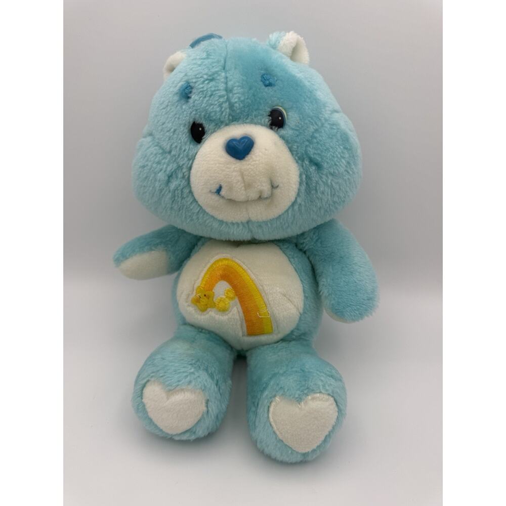 Vintage 1983 Blue Care Bear Wish Bear 13" Plush Kenner Rainbow Shooting Star